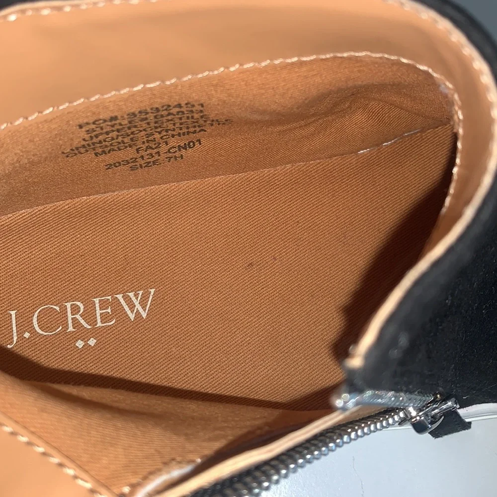 J.Crew Faux suede hight top boots‎ black Size 7.5